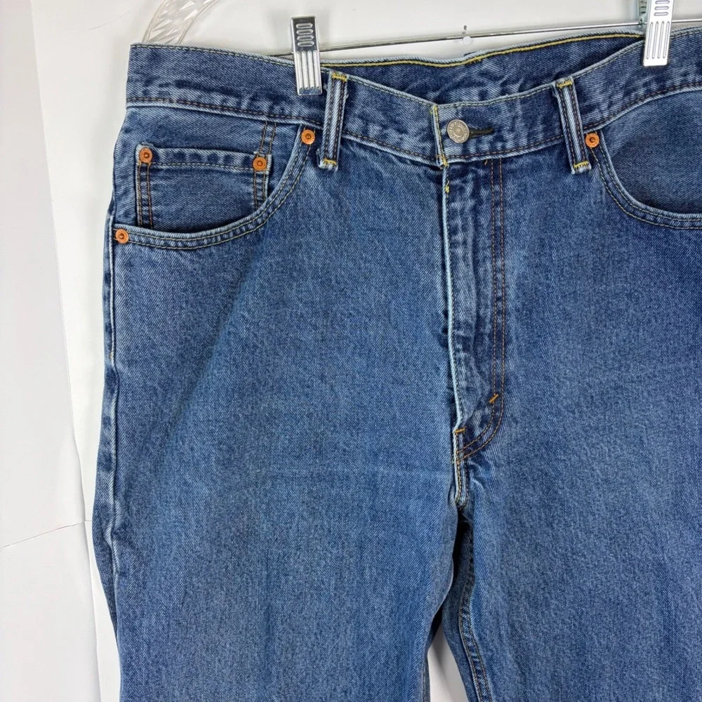 Levis 550 Relaxed Fit Tapered Leg Jeans Medium Wash Blue Mens 36x34